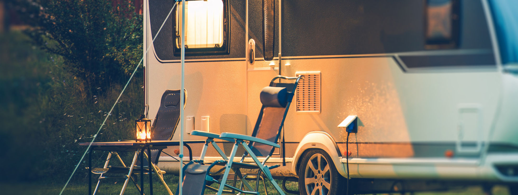 Camper Camping at the Lake